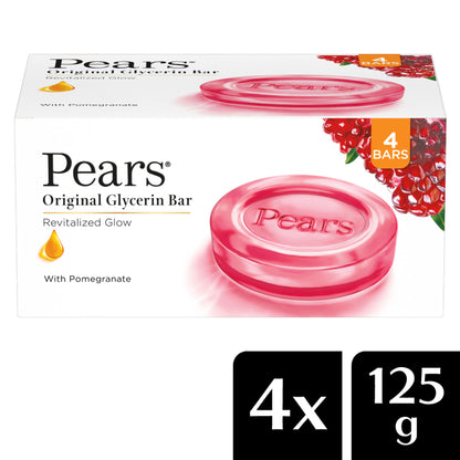 Pears Naturale Pomegranate Brightening Bathing Soap Bar (Pack of 4)