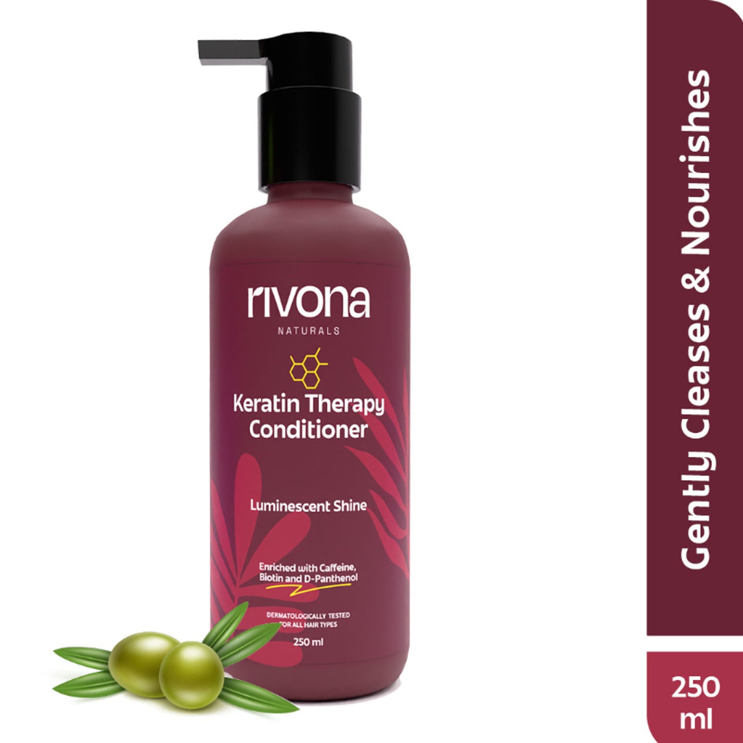 Rivona Naturals Keratin Conditioner For Dry And Frizzy Hair Sulphate And Paraben Free