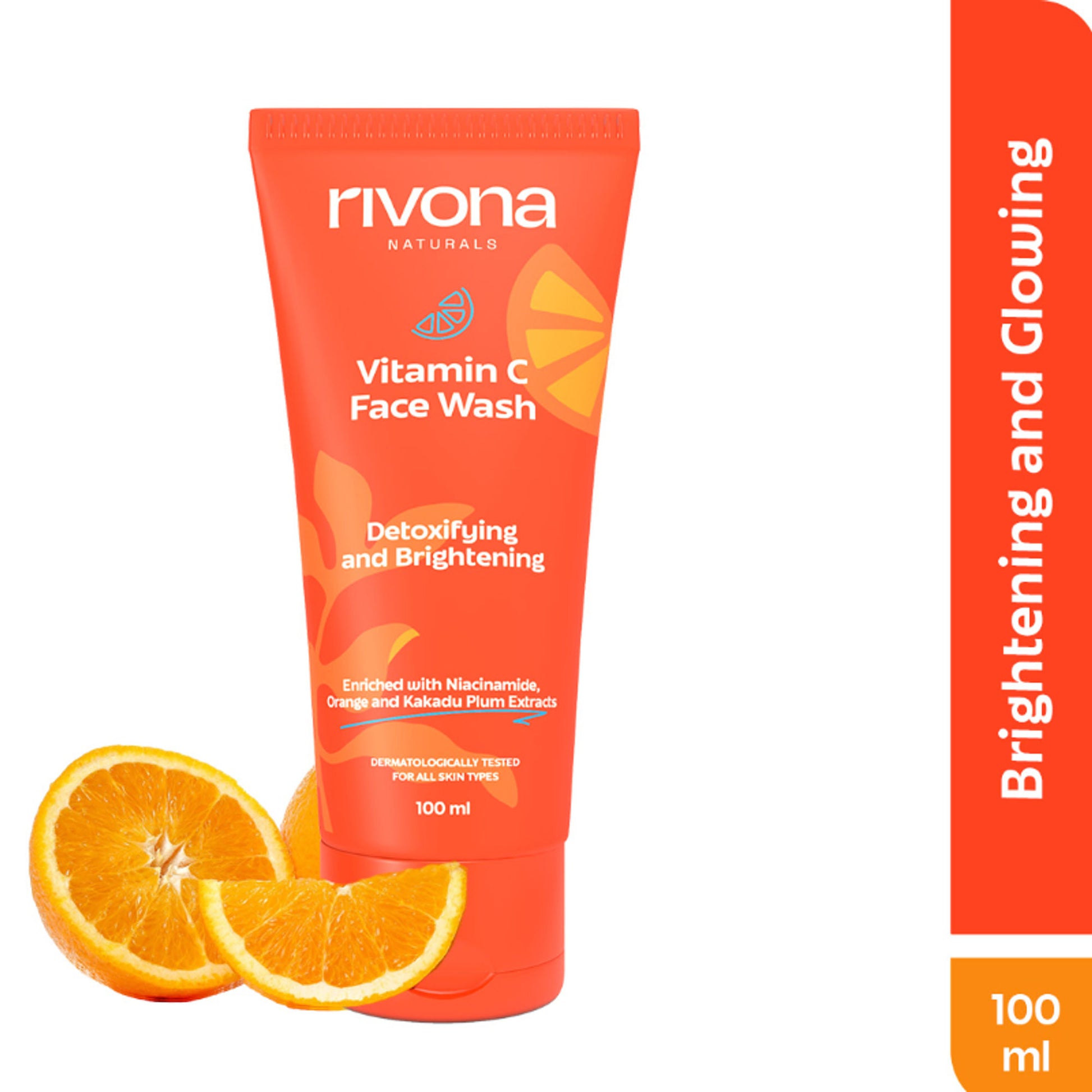 Rivona Naturals Vitamin C Face Wash With Niacinamide For Brightening And Glowing Skin