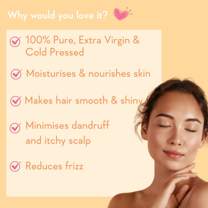 WishCare 100% Pure Cold Pressed Castor Oil For Hair & Skin-Strengthens Hair Roots-Moisturizes Skin