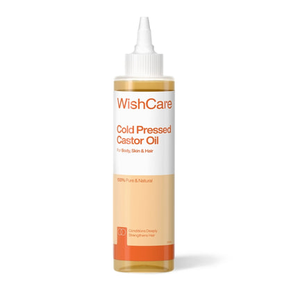 WishCare 100% Pure Cold Pressed Castor Oil For Hair & Skin-Strengthens Hair Roots-Moisturizes Skin