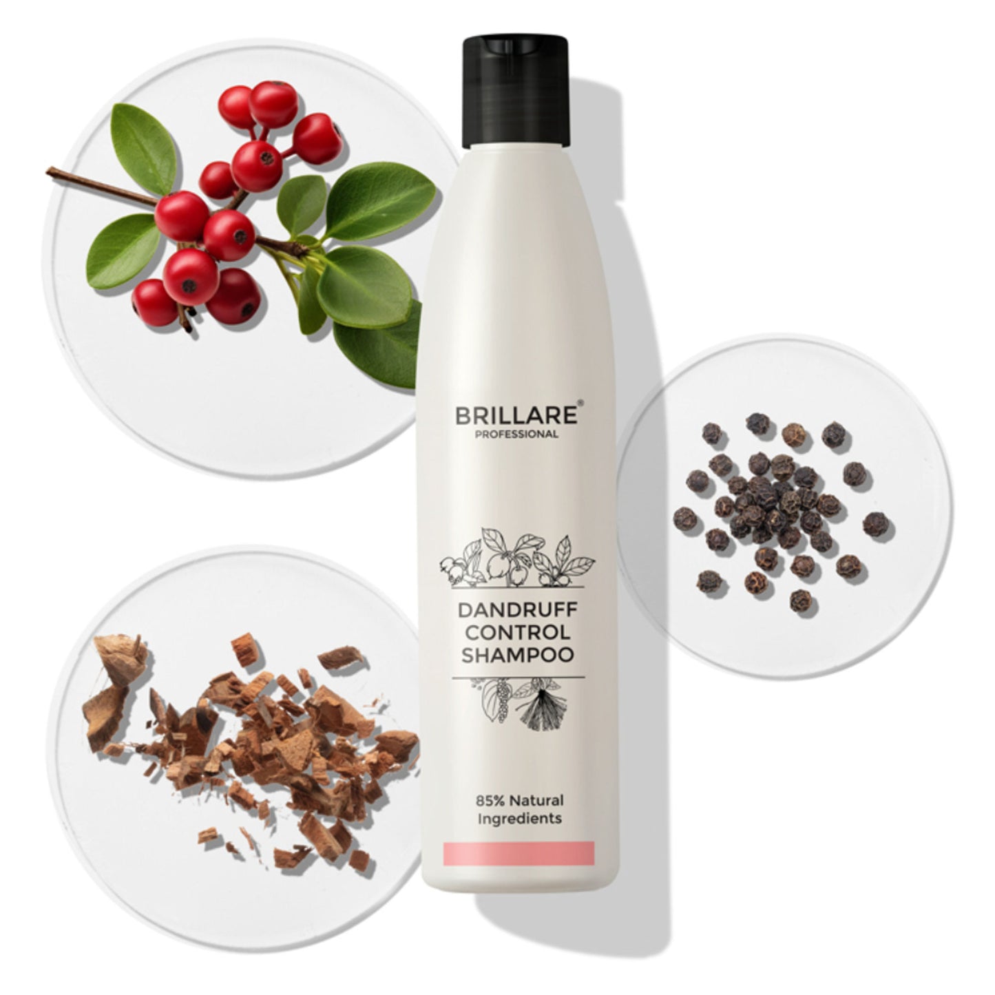 Brillare Professional Dandruff Control Shampoo, Reduces Dandruff from 1st Wash