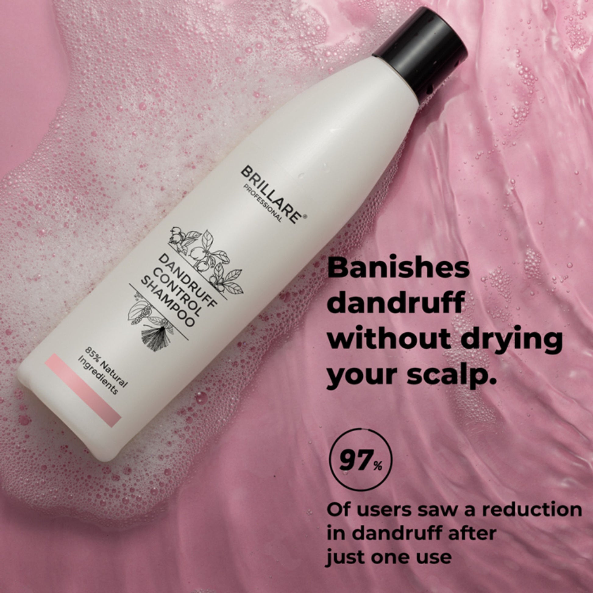 Brillare Professional Dandruff Control Shampoo, Reduces Dandruff from 1st Wash