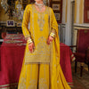 Dhiyona IE Women's Women Ethnic Motifs Embroidered Regular Mirror Work Kurta with Palazzos & Dupatta