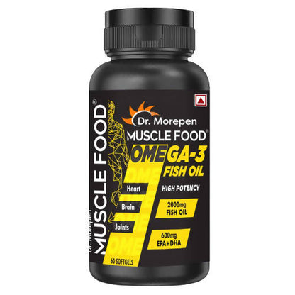 Dr. Morepen Muscle Food Omega-3 2000mg Fish Oil Softgels