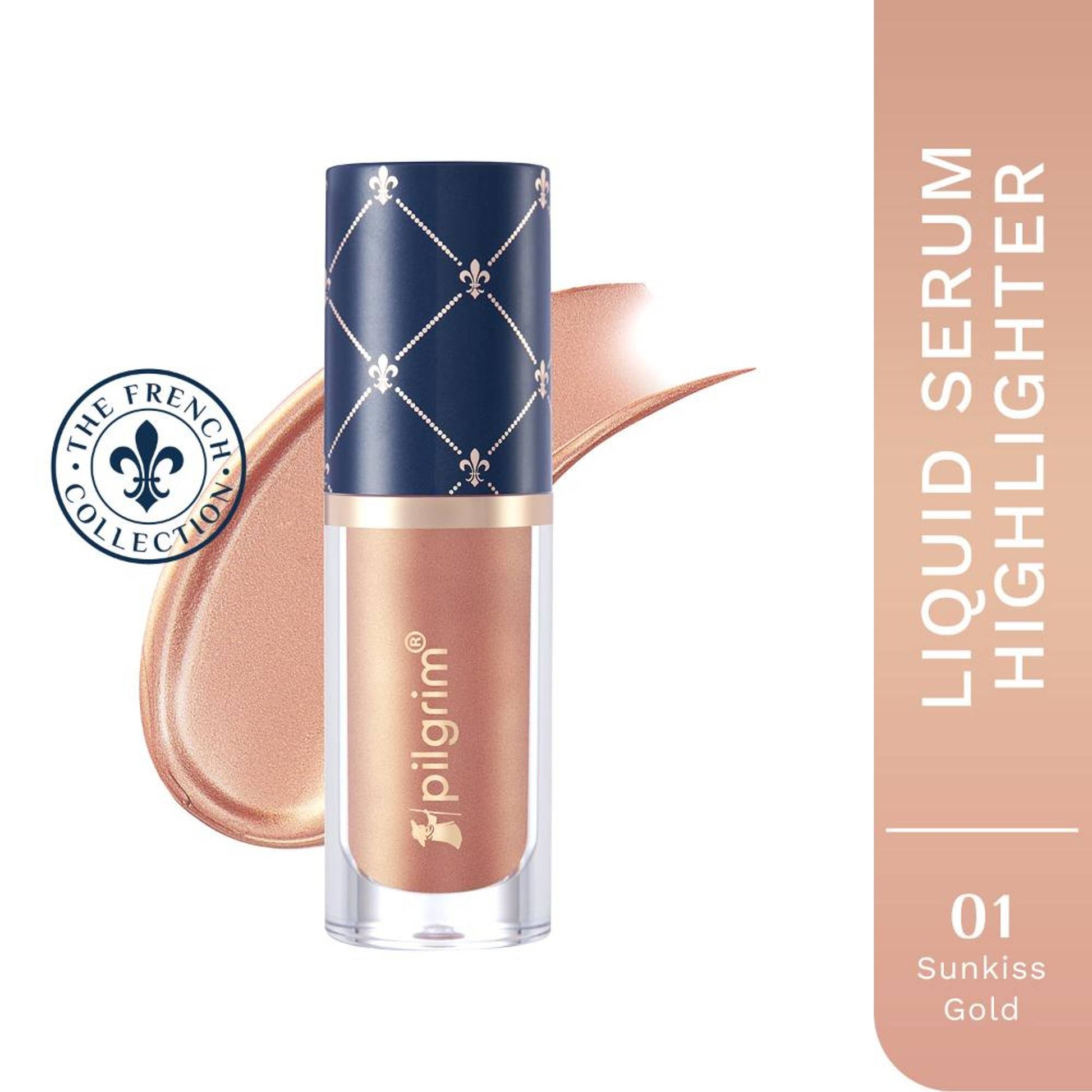 Pilgrim The French Collection Glowing Delight Liquid Serum Highlighter - 01 Sunkiss Gold