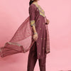Dhiyona IE Ethnic Motifs Embroidered Sequinned Kurta With Trousers & Dupatta