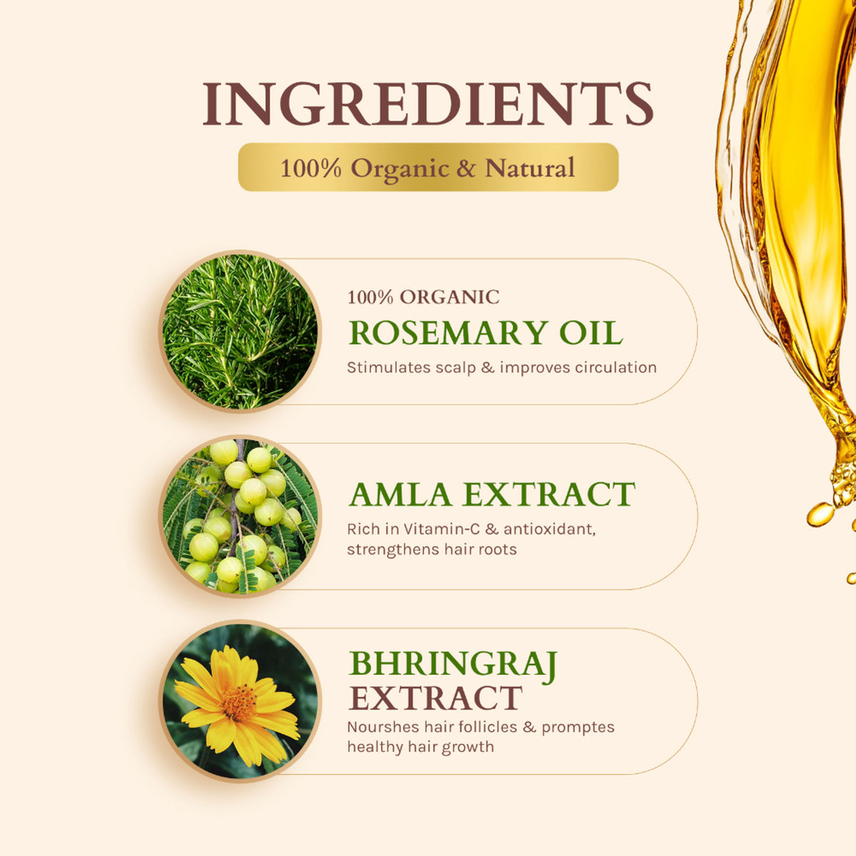 Lotus Organics Hair Fall Control Multi-herbs Hair Oil