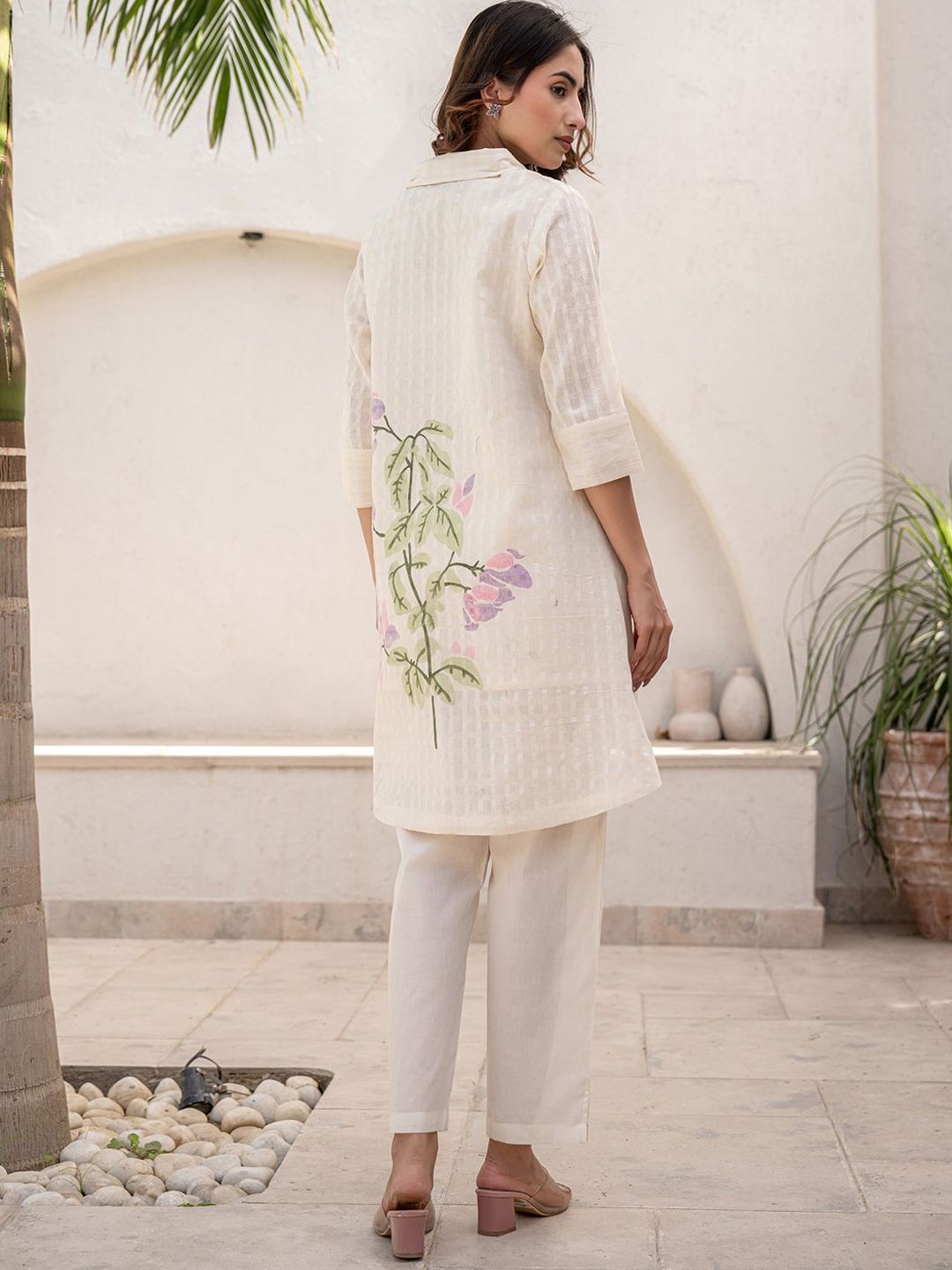 Dhiyona IE Printed Pure Cotton Tunic & Trousers Co-ords