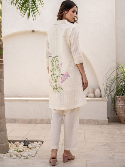 Dhiyona IE Printed Pure Cotton Tunic & Trousers Co-ords