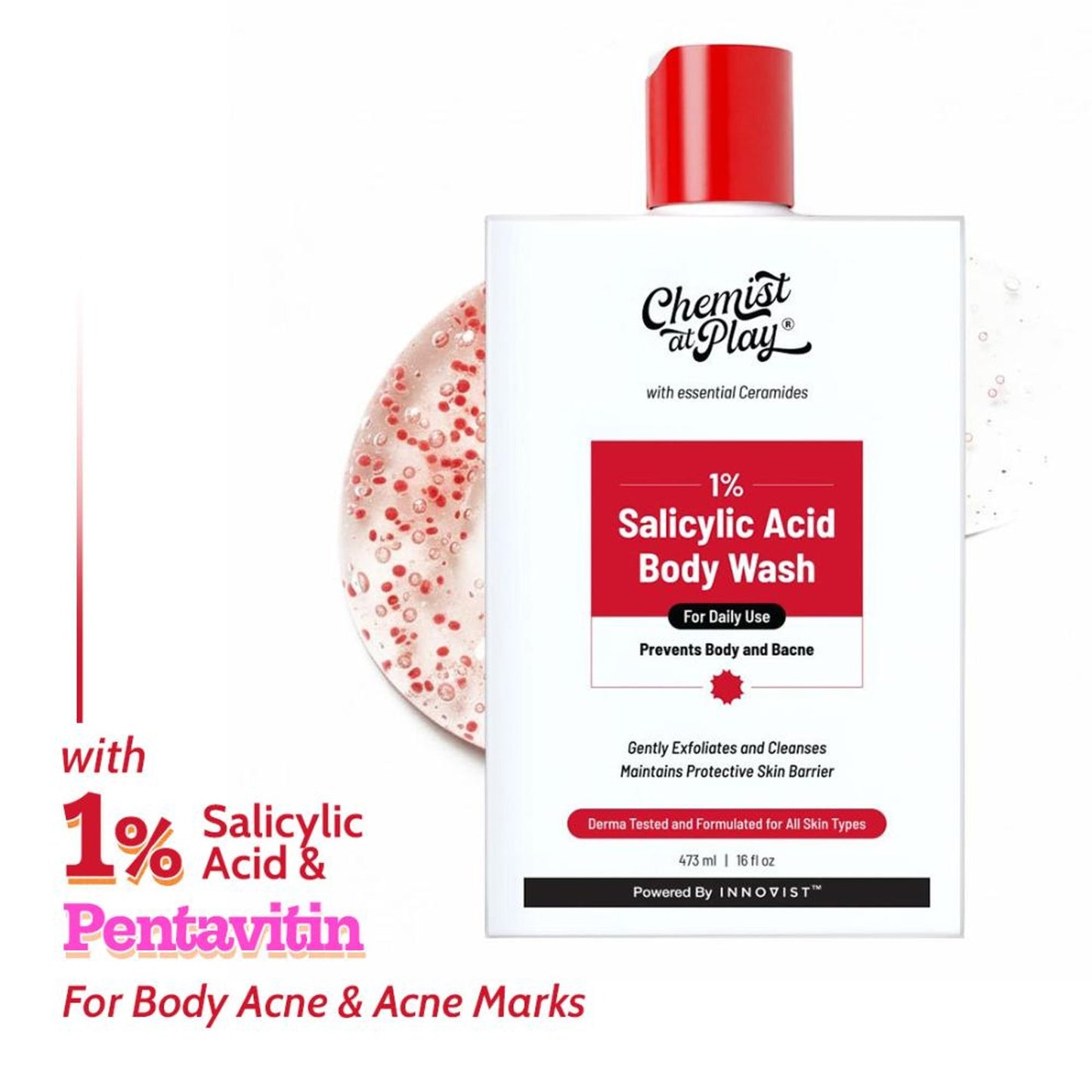 Chemist At Play 1% Salicylic Acid Acne Control Body Wash For Back And Body Acne And Back Acne