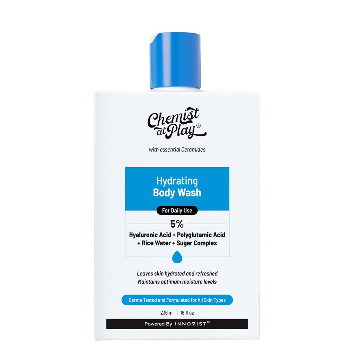 Chemist at Play Hyaluronic Acid Hydrating Body Wash, Best for Moisturization & Barrier Repair