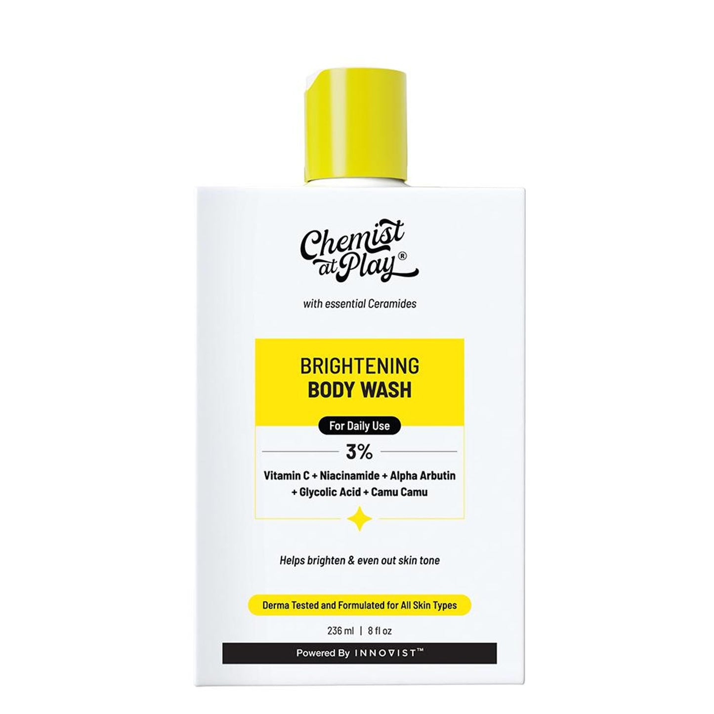 Chemist at Play Brightening Body Wash - 3% Vitamin C + Niacinamide Shower Gel For Women & Men
