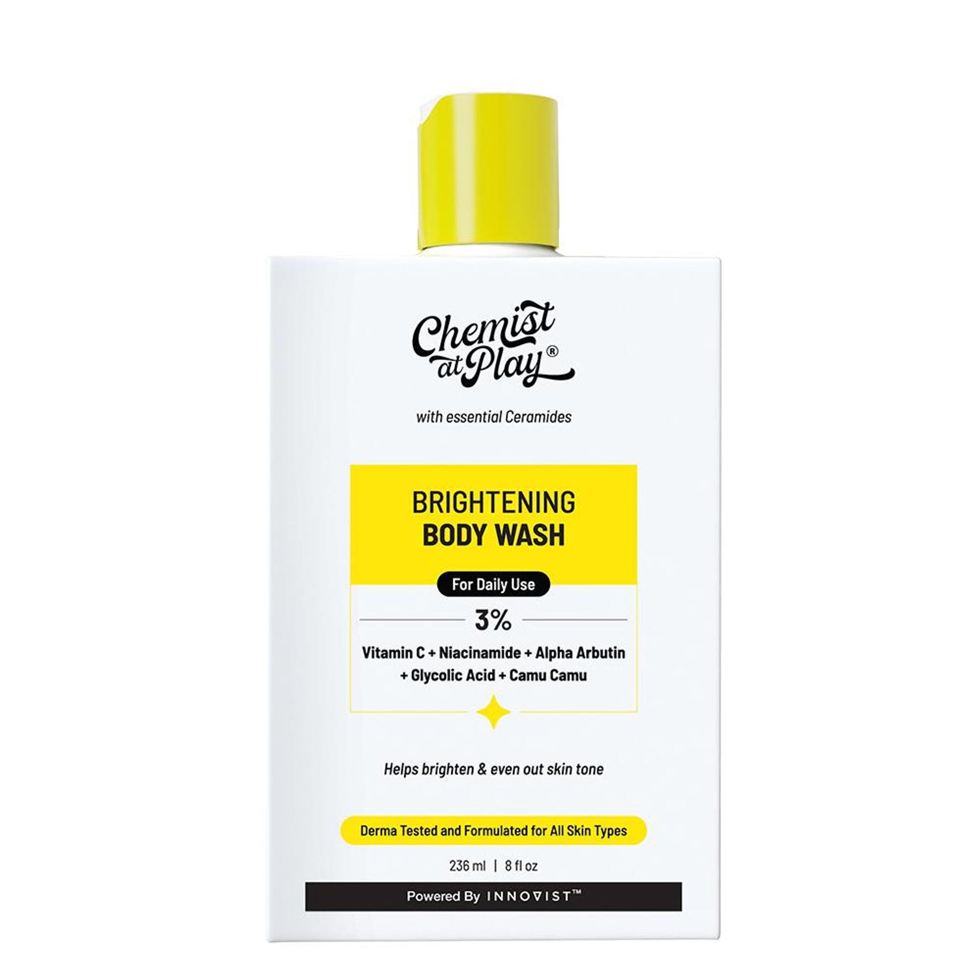 Chemist at Play Brightening Body Wash - 3% Vitamin C + Niacinamide Shower Gel For Women & Men