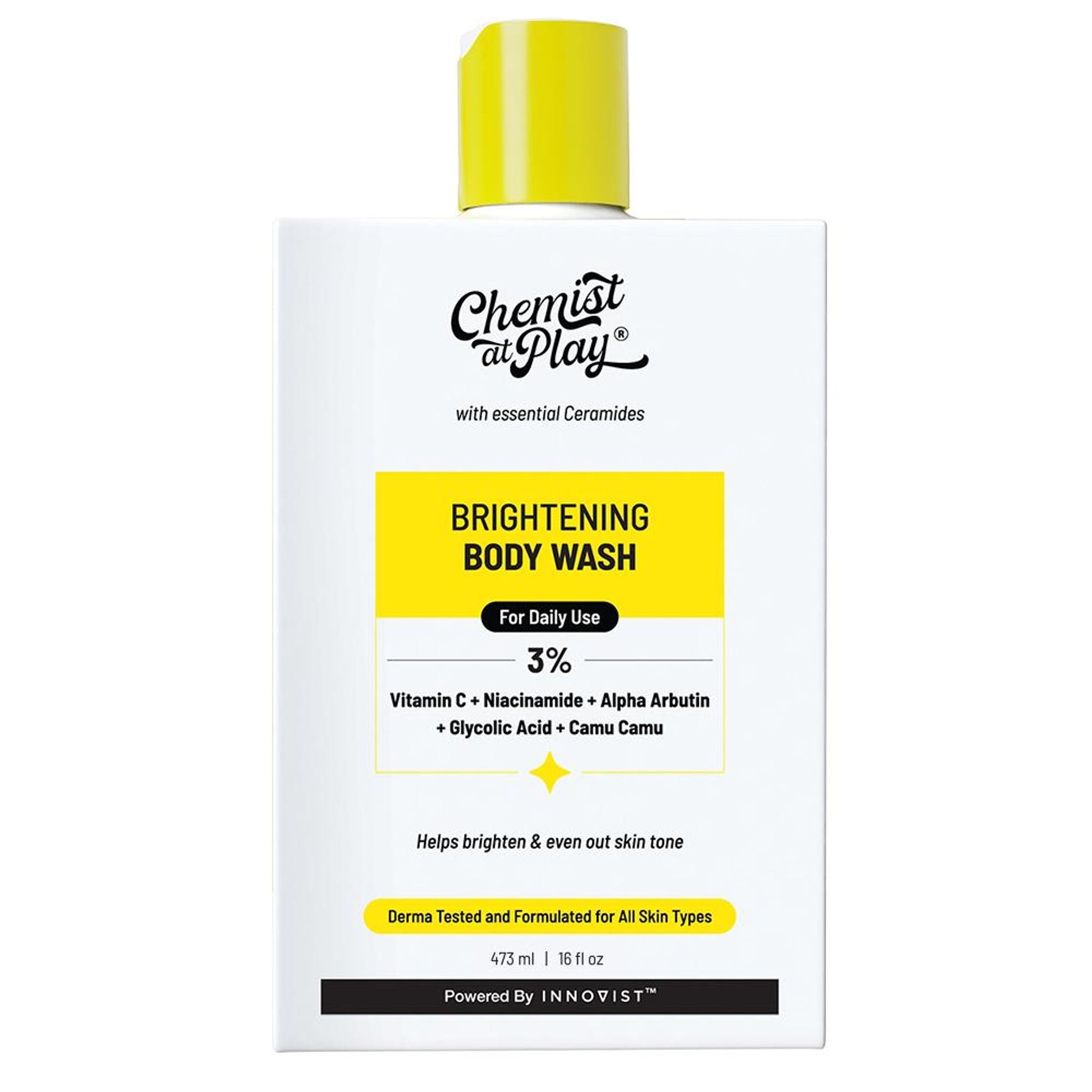 Chemist at Play Brightening Body Wash - 3% Vitamin C + Niacinamide Shower Gel For Women & Men