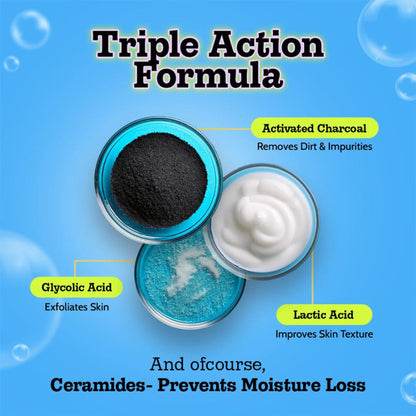 Chemist at Play Deep Cleansing Body Wash, Glycolic Acid & Charcoal Cleanse Pores,Detox & Control Oil