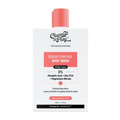 Chemist at Play Odour Control Body Wash, Magnesium Nitrate & Zinc Control Body Odour & Balance pH