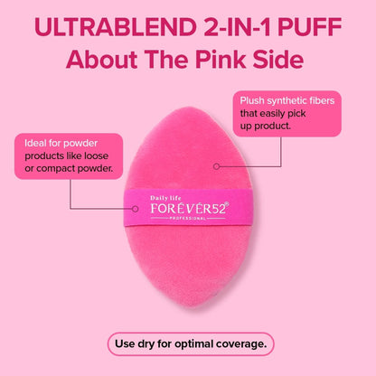 Daily Life Forever52 Ultrablend 2 In 1 Puff & Sponge - Pink