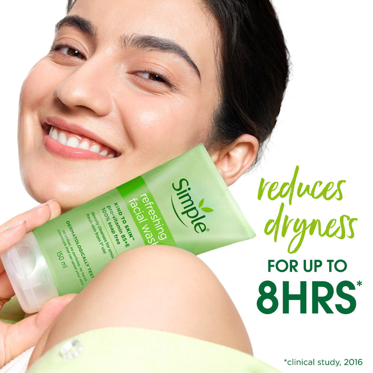 Simple Refreshing Facial Wash, 100% Soap-Free | Perfect for Sensitive Skin