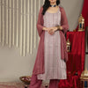 Indyancart VA Women'sMauve Ethnic Motifs Woven Design Kurta with Trousers & Dupatta