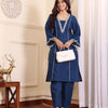 Dhiyona VA Women's Embroidered Panelled Thread Work Kurta&Palazzos