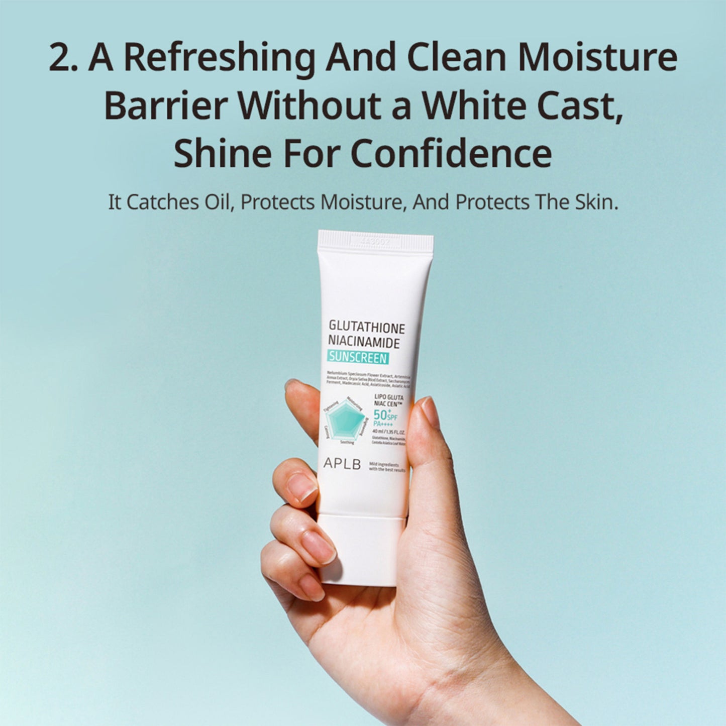 APLB Glutathione Niacinamide Sunscreen SPF 50+ PA++++