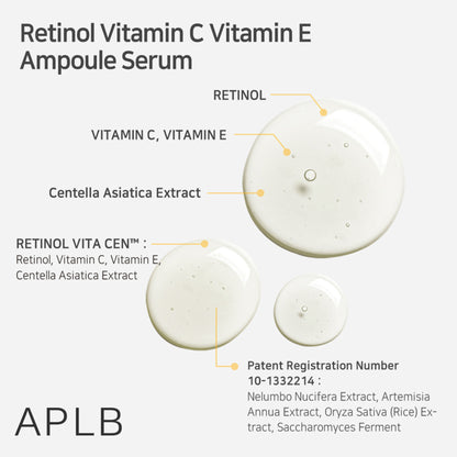 APLB Retinol Vitamin C Vitamin E Ampoule Serum