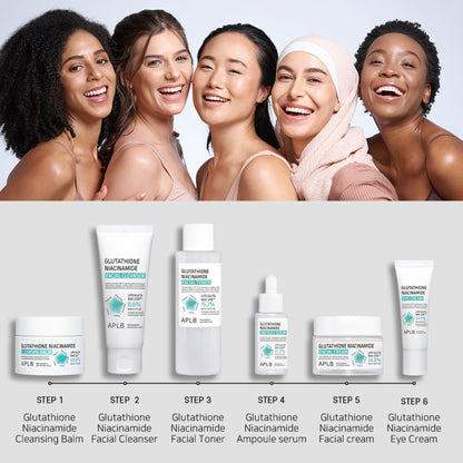APLB Glutathione Niacinamide Cleansing Balm in a jar, showing its smooth, creamy texture and clean packaging.