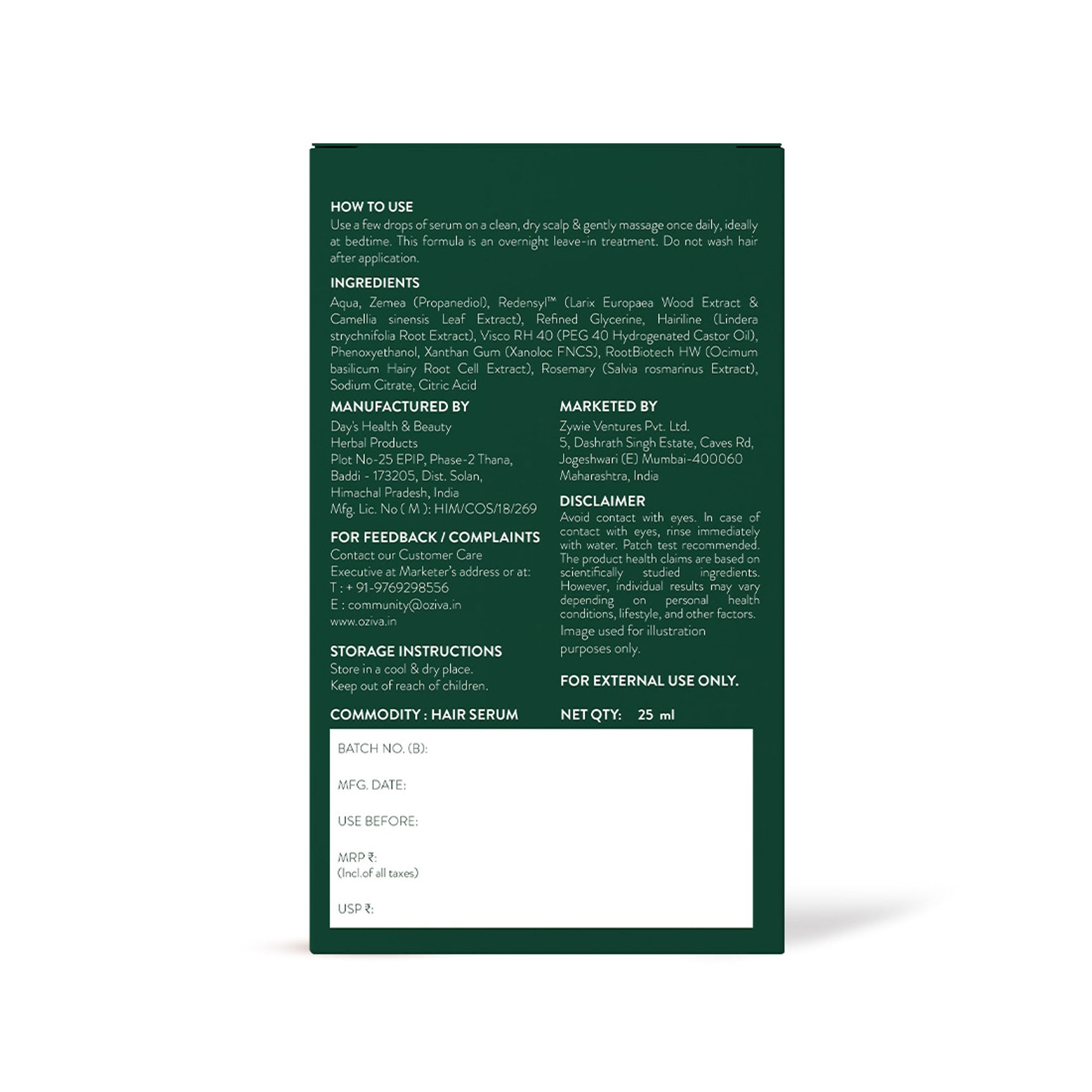 Oziva Advanced Hair Serum
