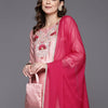 Dhiyona IE Women Embroidered Liva Kurta with Trousers & Dupatta