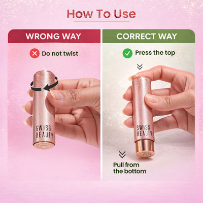 Swiss Beauty More Than Glitter Lipstick - 3 Glimmer Coral