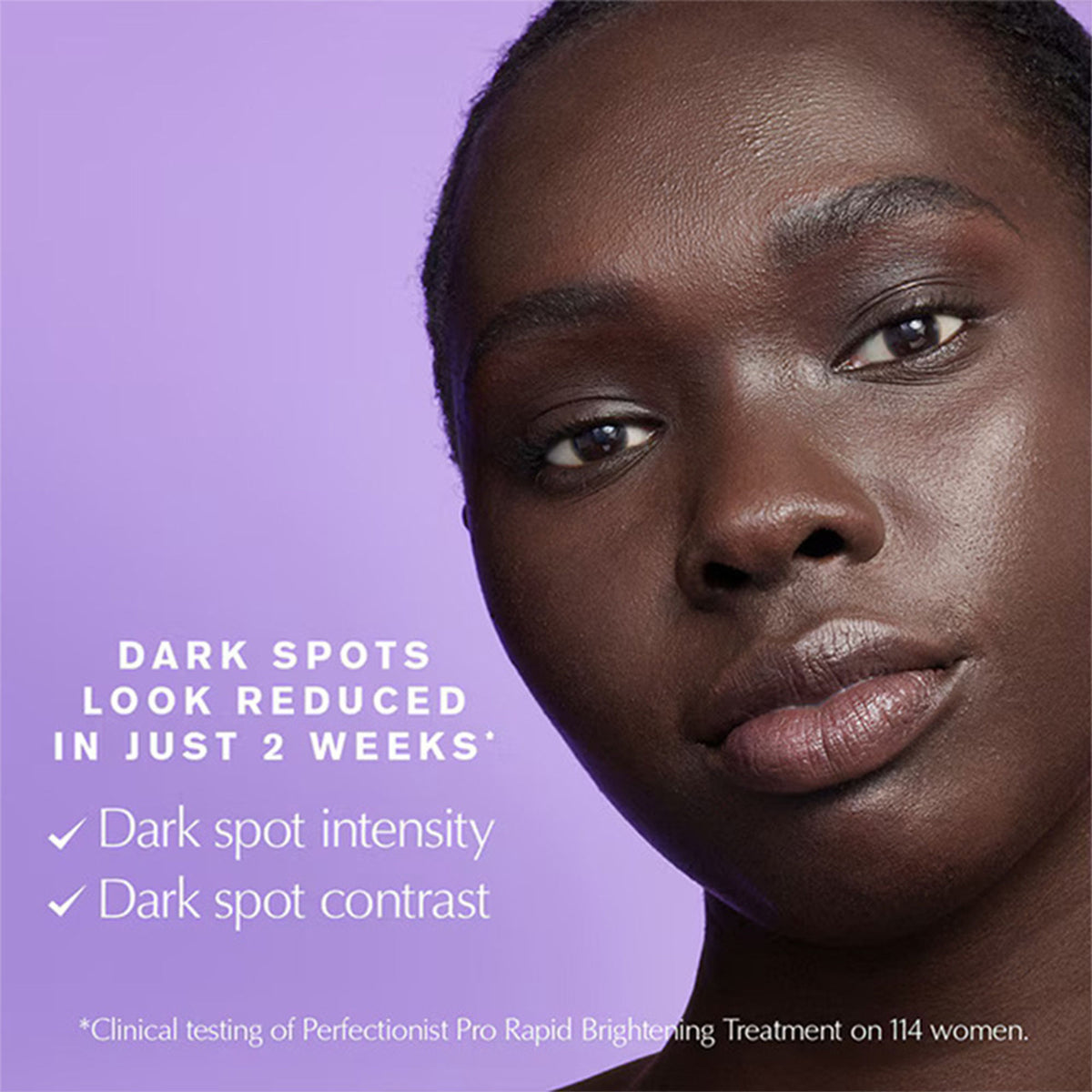 Estee Lauder Perfectionist Pro Rapid Brightening Treatment bottle with pump and sleek packaging on a white background.
