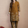 Indyancart IE Women Floral Embroidered Regular Thread Work Pure Cotton Kurta with Trousers
