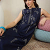 Dhiyona IE Women Woven Design Embroidered Cotton Kurta with Palazzos