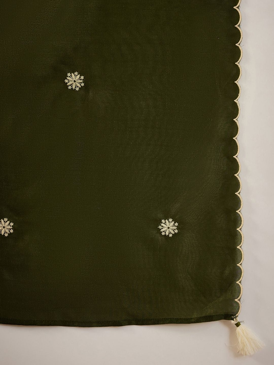 Dhiyona IE Ethnic Motifs Embroidered Straight Kurta With Trousers & Dupatta