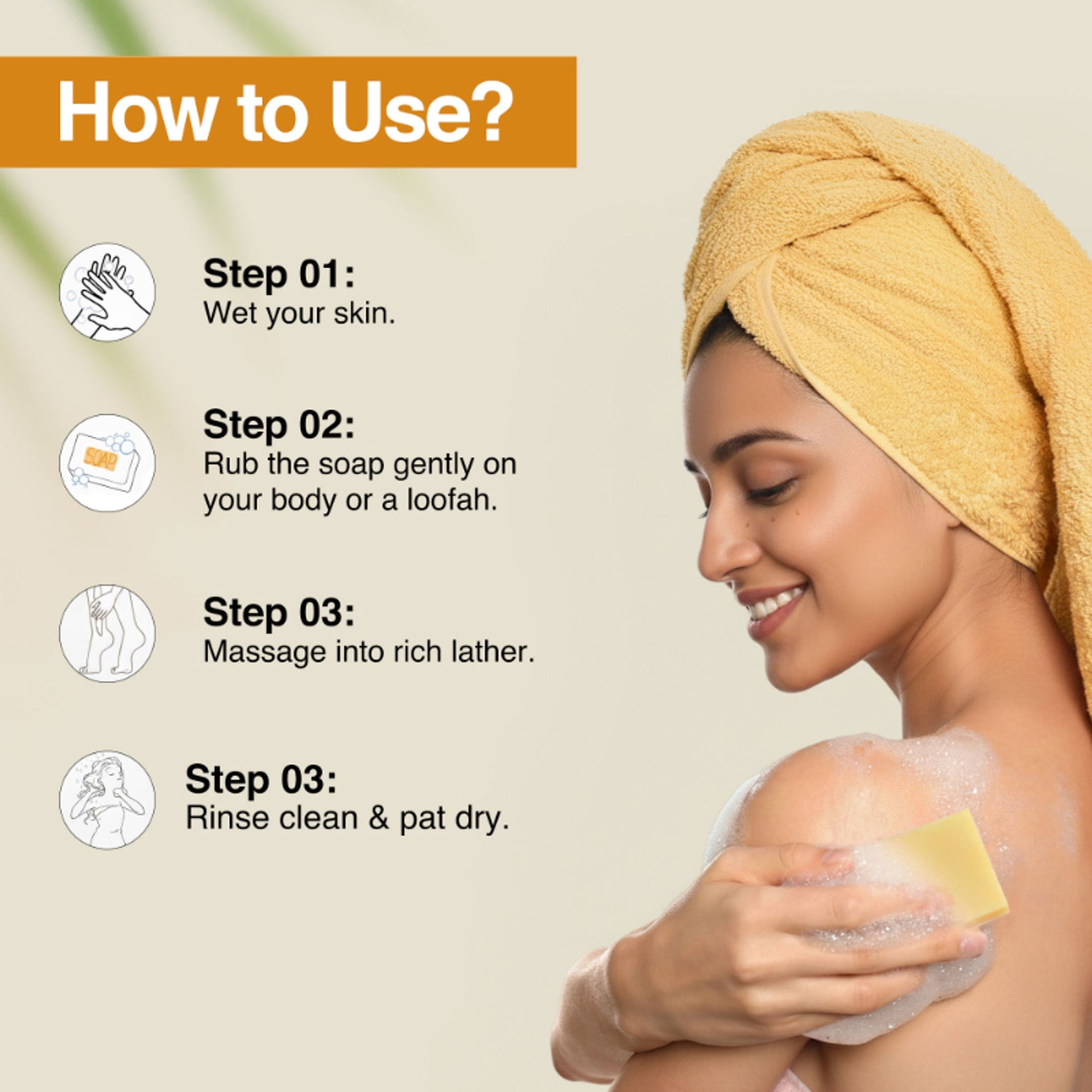 Nourish Mantra Turmeric & Citrus Handmade Bathing Soap for Tan Removal & Improved Skin Tone