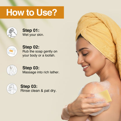 Nourish Mantra Turmeric & Citrus Handmade Bathing Soap for Tan Removal & Improved Skin Tone