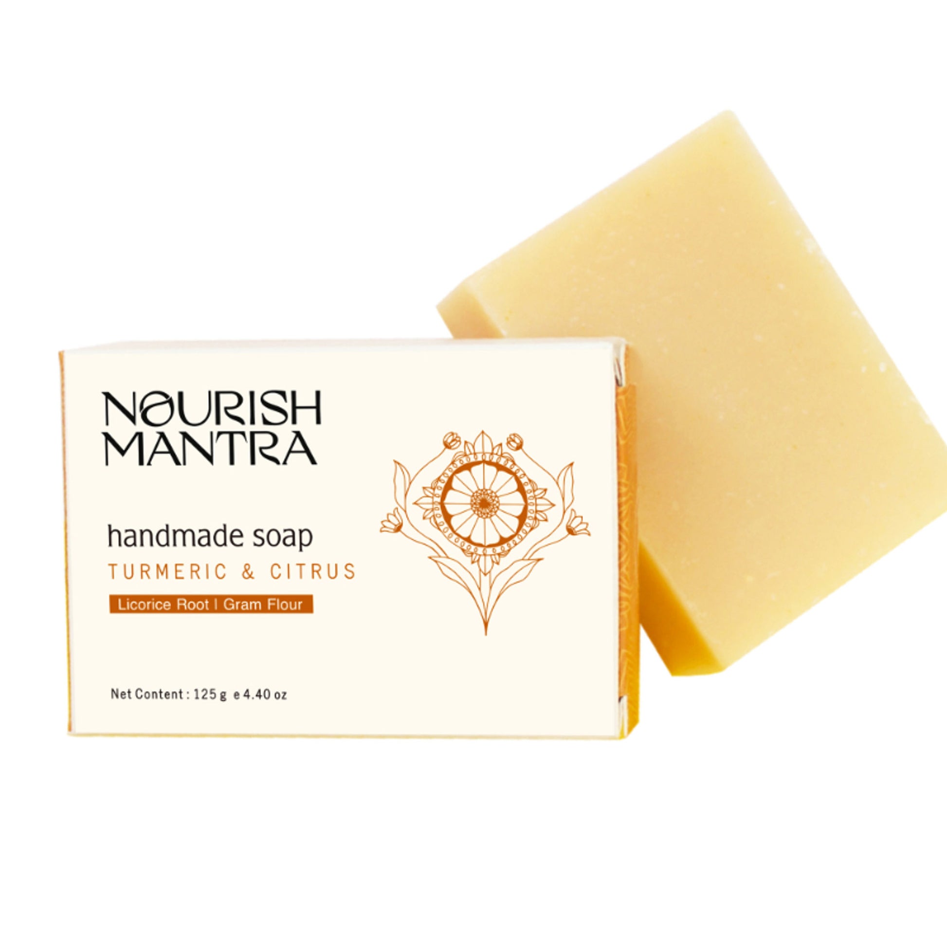 Nourish Mantra Turmeric & Citrus Handmade Bathing Soap for Tan Removal & Improved Skin Tone