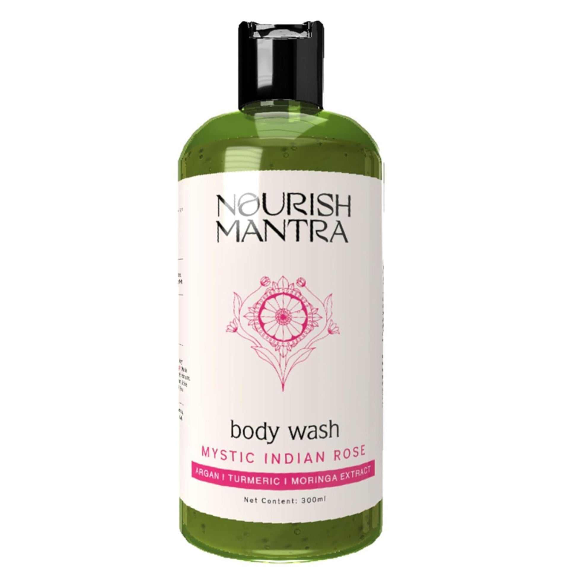 Nourish Mantra Mystic Indian Rose Exfoliating Body Wash for Radiant Skin & Gentle Exfoliation
