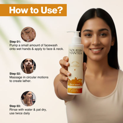 Nourish Mantra Vitamin C Glow Face Wash for Bright & Glowing Skin