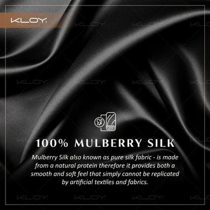 KLOY 100% Mulberry Silk Sleep Eye Mask - Black