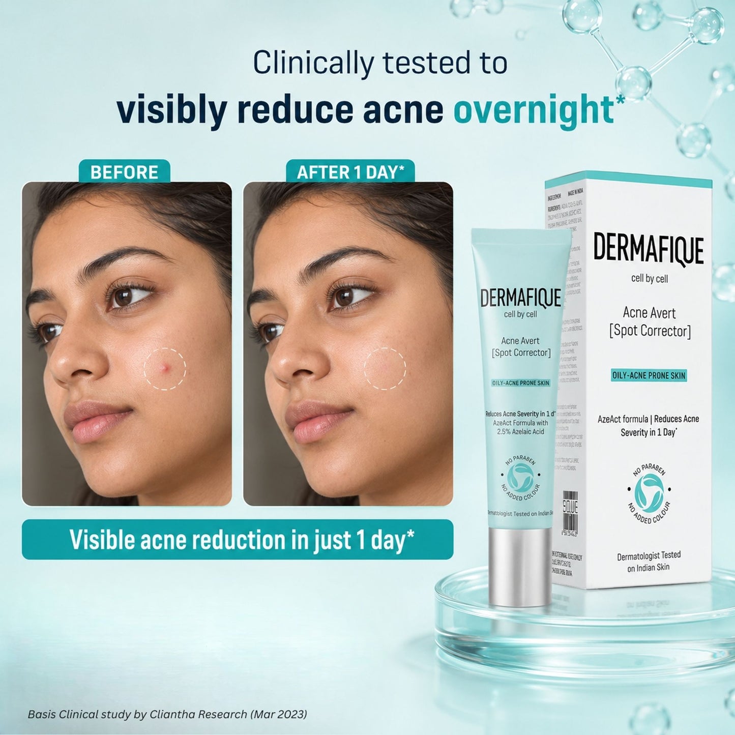 Dermafique Acne Spot Corrector - Clinically Tested to Reduce Acne Severity