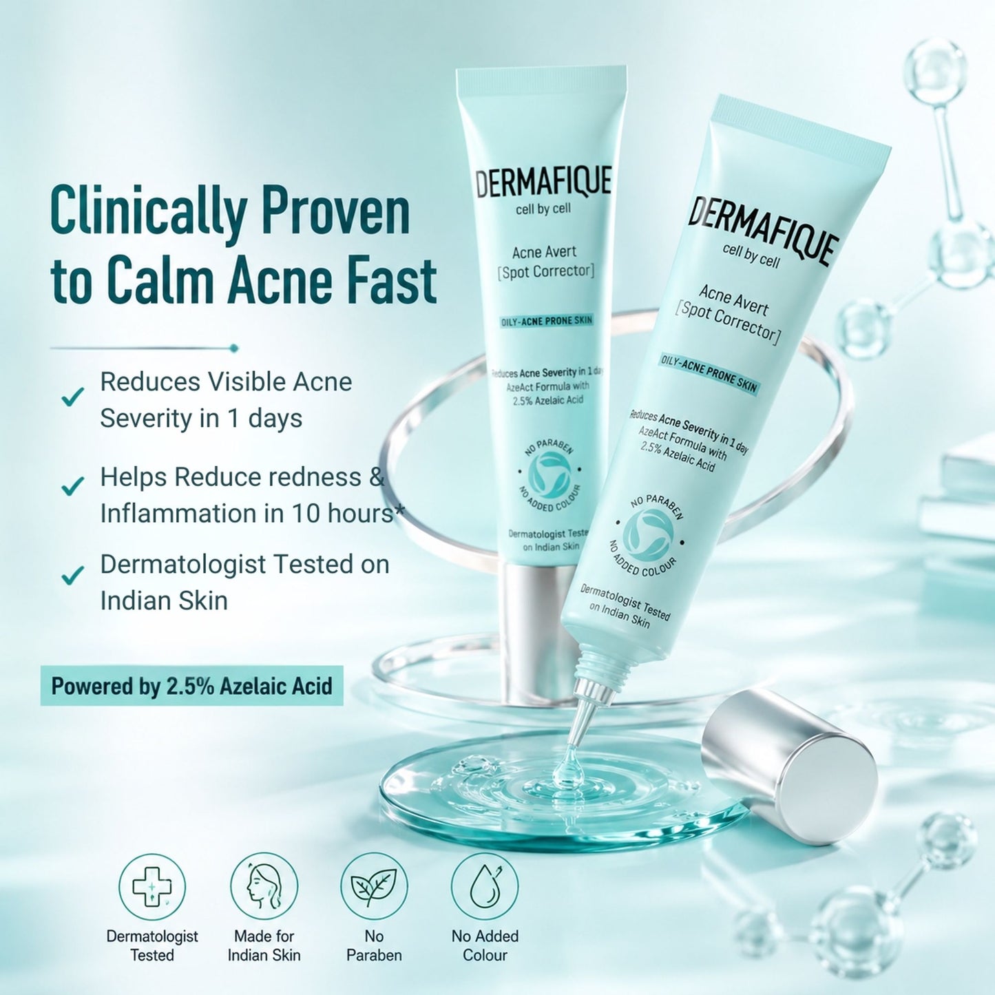 Dermafique Acne Spot Corrector - Clinically Tested to Reduce Acne Severity