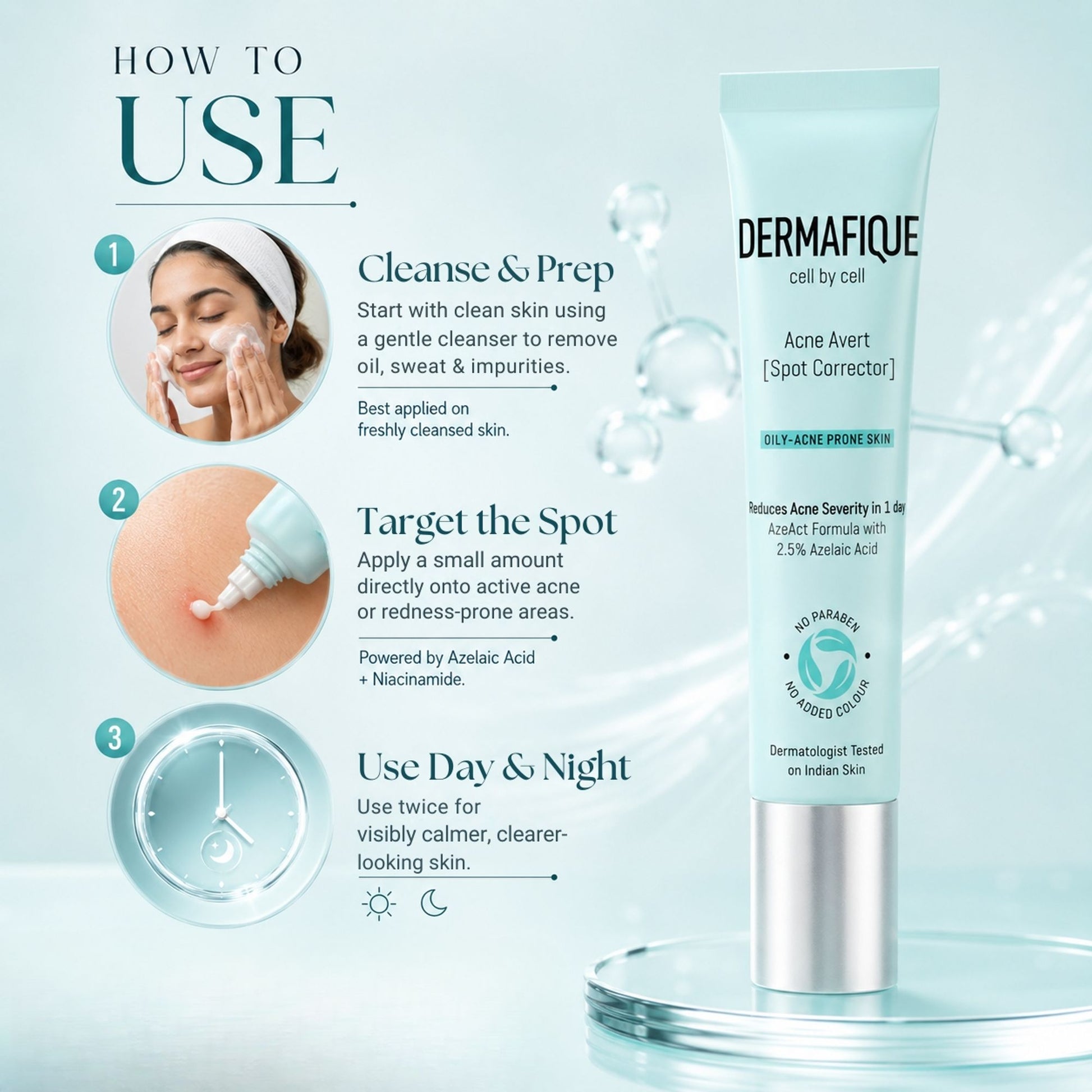 Dermafique Acne Spot Corrector - Clinically Tested to Reduce Acne Severity