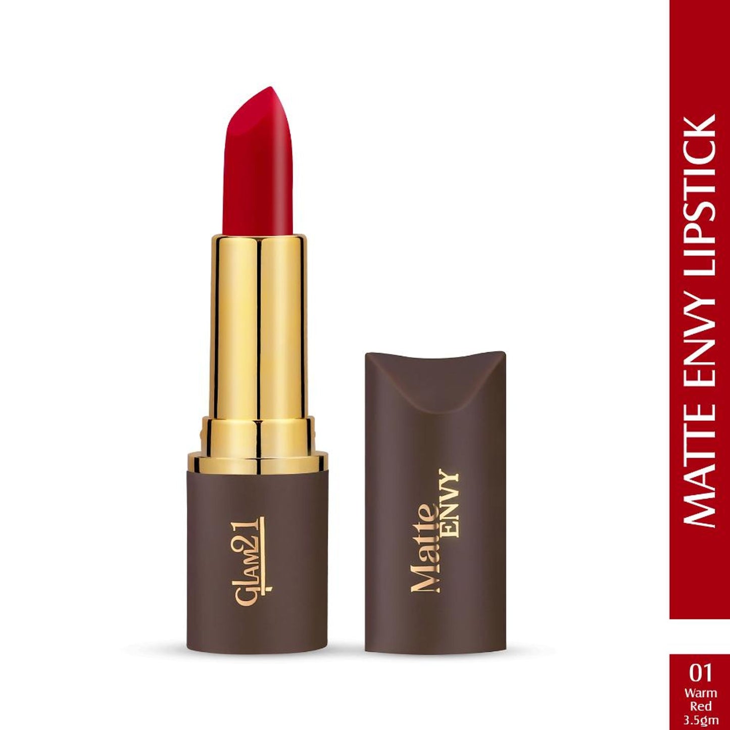 GLAM21 Matte Envy Lipstick - Warm Red