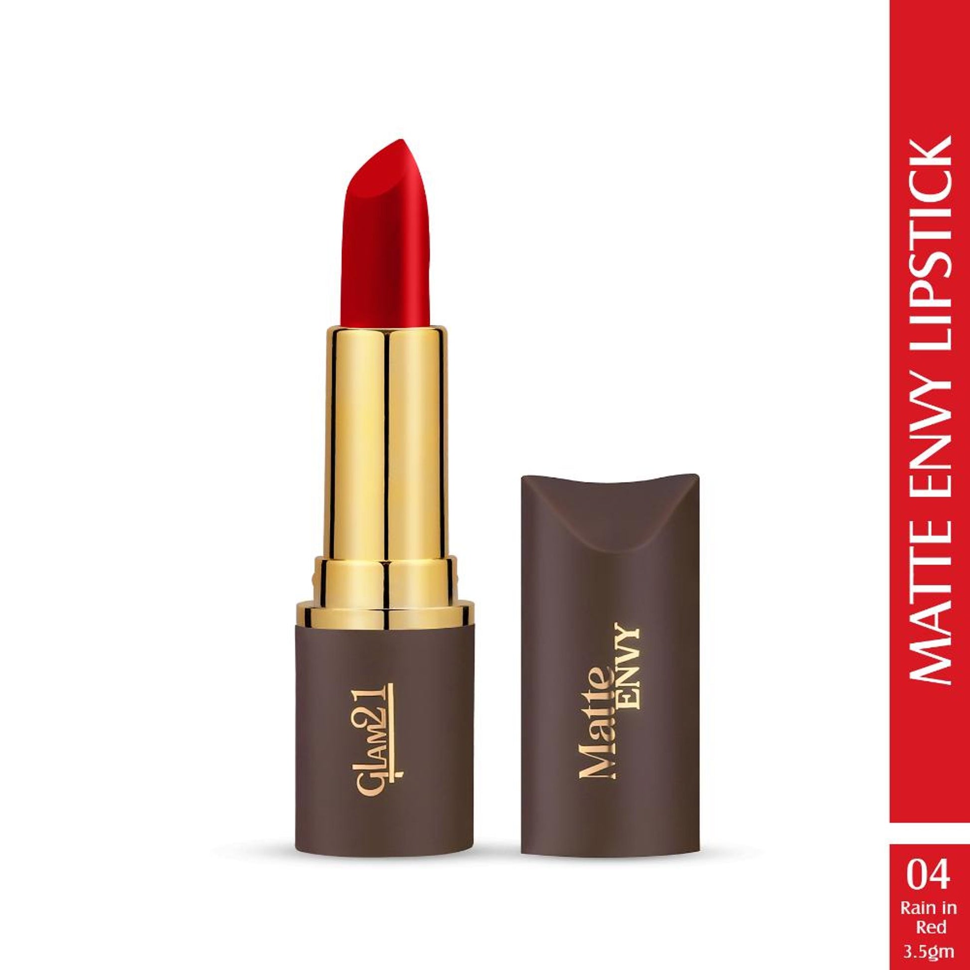 GLAM21 Matte Envy Lipstick - Rain In Red