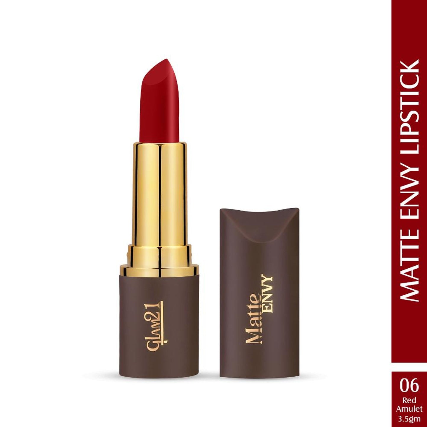 GLAM21 Matte Envy Lipstick - Red Amulet