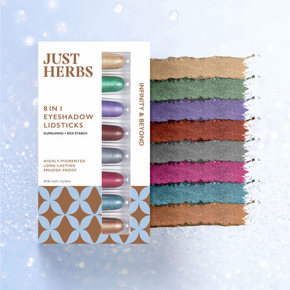 Just Herbs 8 In 1 Eye Shadow Lidsticks Highly-pigmented Long-lasting Smudge-proof - Infinity-beyond