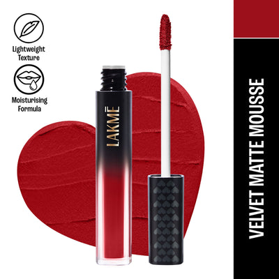 Lakme Xtraordin-Airy Velvet Matte Lip Mousse - 101 Scarlet Siren