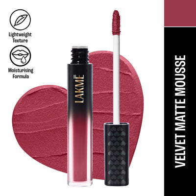 Lakme Xtraordin-Airy Velvet Matte Lip Mousse - 203 Plum Punch